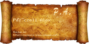 Péczeli Alex névjegykártya